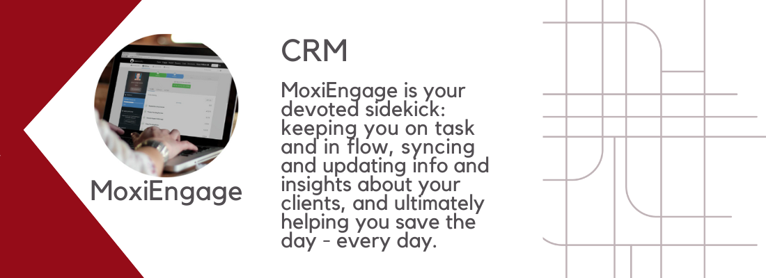 MoxiEngage CRM overview. Open full-size image in a new tab.